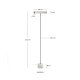 KAVE HOME Lynor gulvlampe - b�rstet metal og hvid marmor