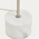 KAVE HOME Lynor gulvlampe - b�rstet metal og hvid marmor