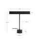 KAVE HOME Lynor bordlampe - b�rstet metal med sort marmorfod