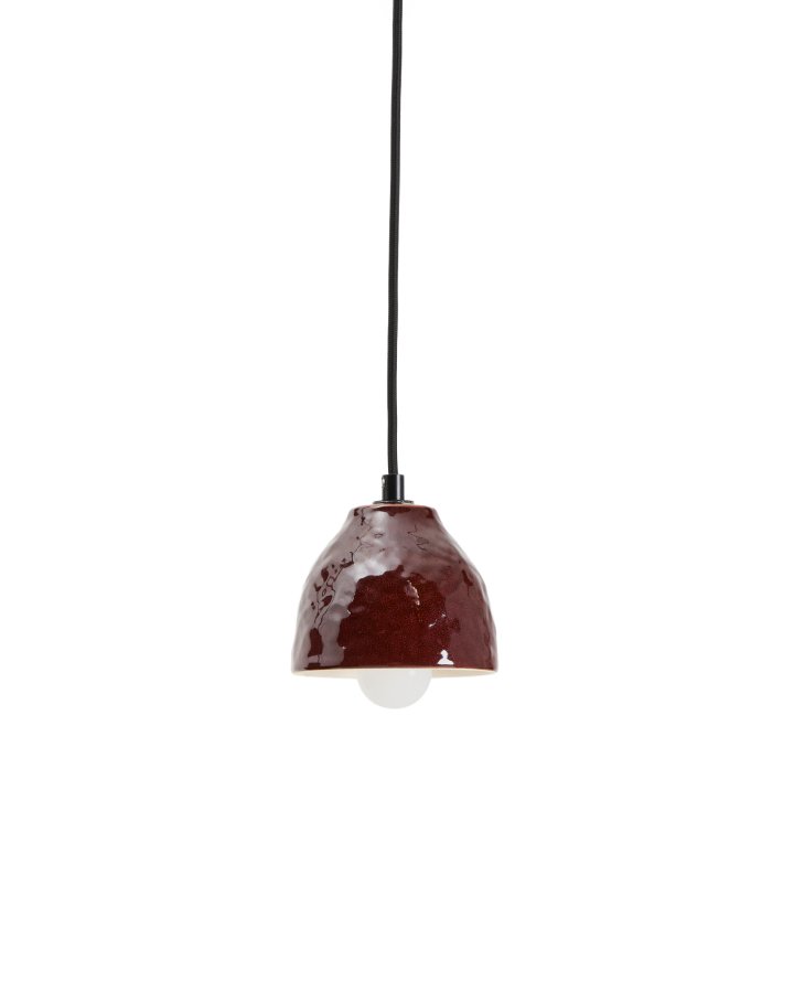 KAVE HOME Drava loftlampe - bordeaux keramik