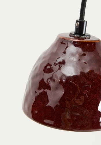 KAVE HOME Drava loftlampe - bordeaux keramik