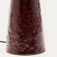 KAVE HOME Drava bordlampe - bomuld og bordeaux keramik