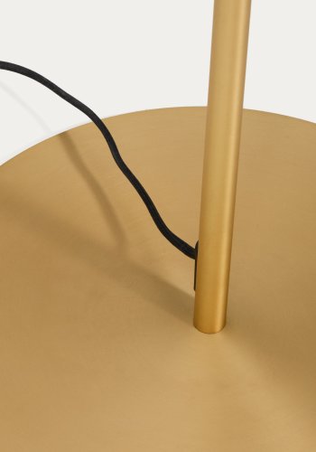 KAVE HOME Brisia gulvlampe - 1 matteret glaskugle og b�rstet messingfinish metal (�30)