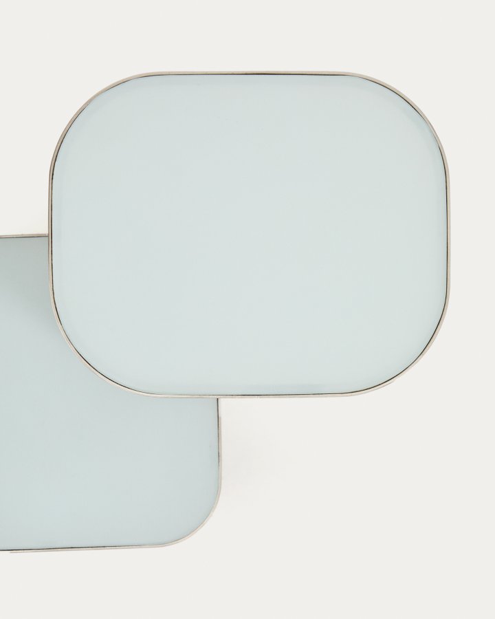 KAVE HOME Tanden bordlampe - gr� metal med b�rstet finish