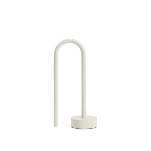 KAVE HOME Bow b�rbar bordlampe, genopladelig - gr� aluminium