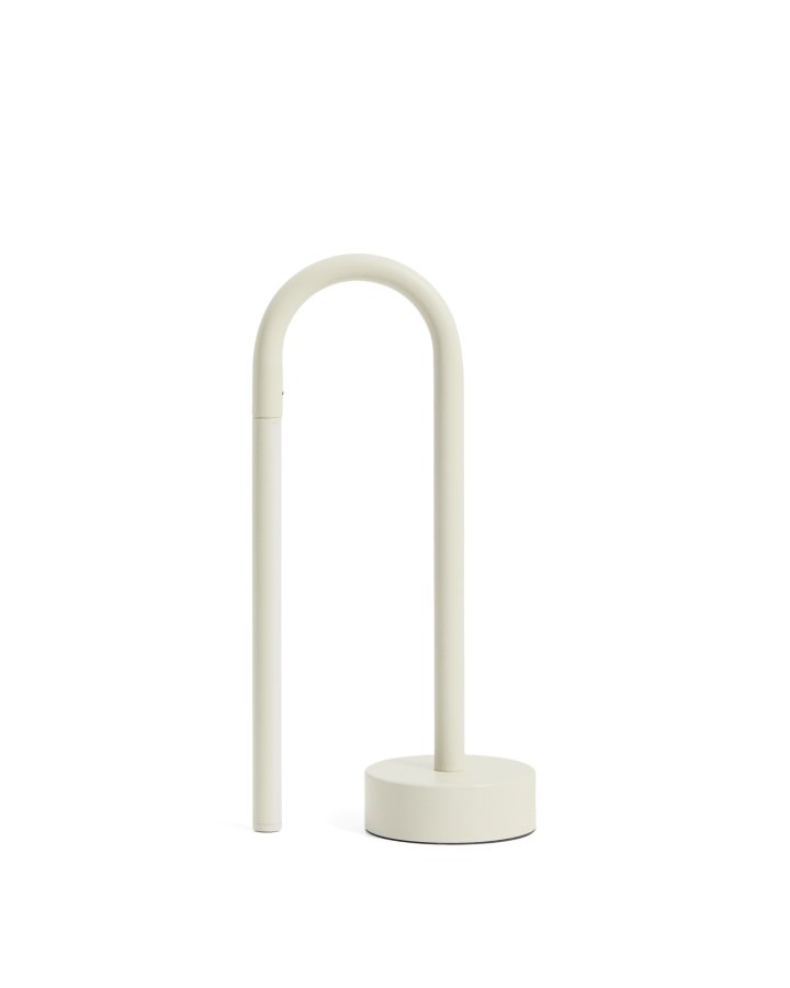 KAVE HOME Bow b�rbar bordlampe, genopladelig - gr� aluminium