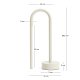 KAVE HOME Bow b�rbar bordlampe, genopladelig - gr� aluminium