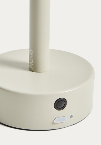 KAVE HOME Bow b�rbar bordlampe, genopladelig - gr� aluminium