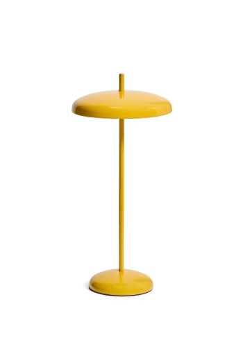 KAVE HOME Porte b�rbar bordlampe, m. justerbar h�jde, genopladelig - gul aluminium