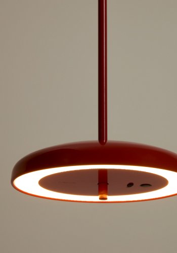 KAVE HOME Porte b�rbar loftlampe, genopladelig - r�d aluminium (�16)