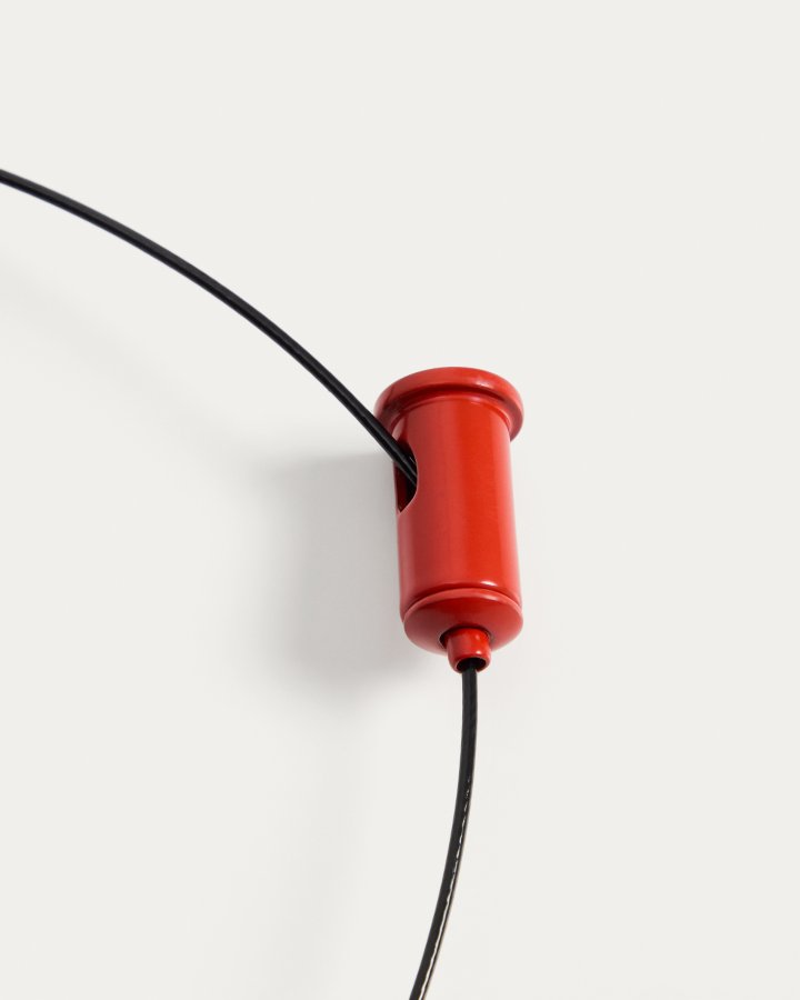 KAVE HOME Porte b�rbar loftlampe, genopladelig - r�d aluminium (�16)