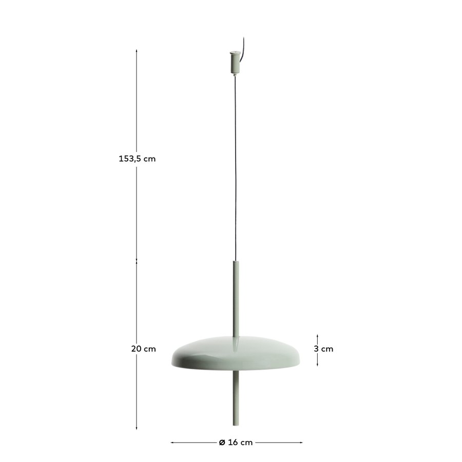 KAVE HOME Porte b�rbar loftlampe, genopladelig - lysegr�n aluminium (�16)