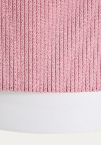 KAVE HOME Bianella loftlampe - hvid bomuld og lyser�d fl�jl