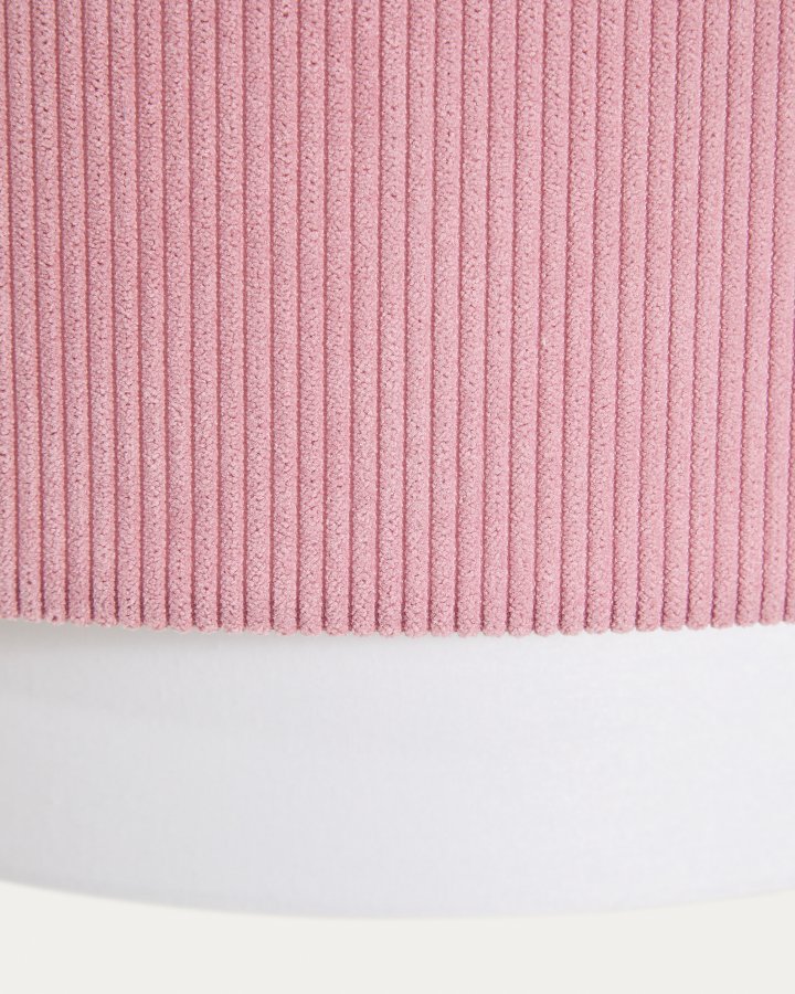 KAVE HOME Bianella loftlampe - hvid bomuld og lyser�d fl�jl