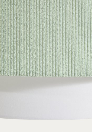 KAVE HOME Bianella loftlampe - hvid bomuld og turkis fl�jl