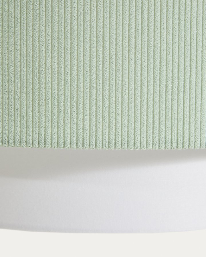 KAVE HOME Bianella loftlampe - hvid bomuld og turkis fl�jl