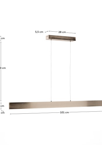 KAVE HOME Boadella taklampe i aluminium med slvbrstet lakkert finish