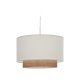 KAVE HOME Erna taklampeskjerm, rund - hvitt stoff og bambus (40)