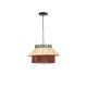 KAVE HOME Pulmi taklampe, rund - natur/terrakotta/bl polyrattan/rotting (40)