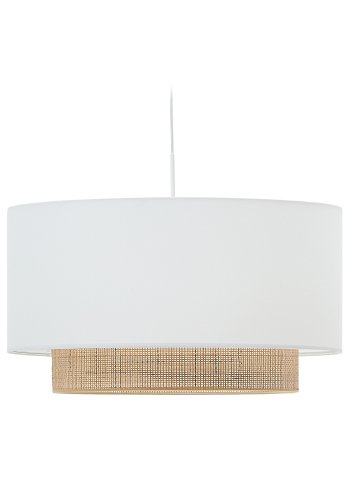 KAVE HOME Erna taklampeskjerm i bambus i naturlig og hvit utfrelse  60 cm