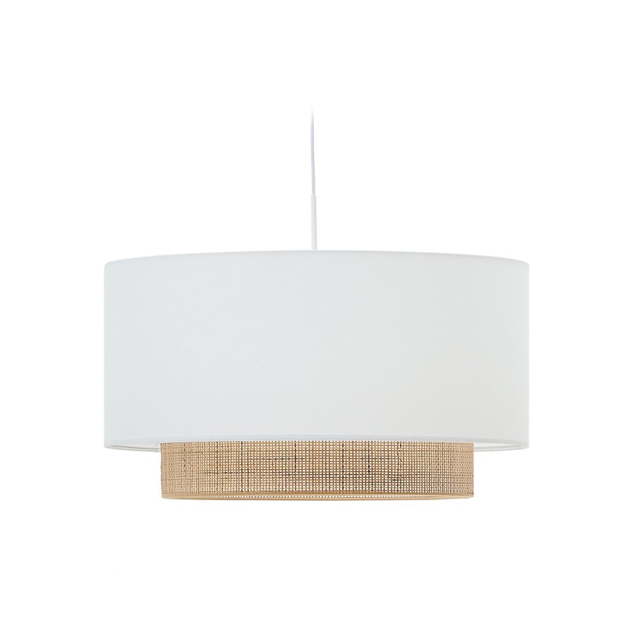 KAVE HOME Erna taklampeskjerm i bambus i naturlig og hvit utfrelse  60 cm