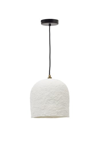 KAVE HOME Calvia taklampe, rund - hvit pappmaché (25)