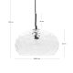 KAVE HOME Balma loftlampe, rund - klar glas (�40)