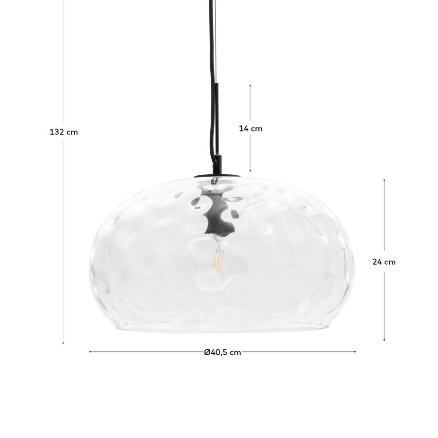 KAVE HOME Balma loftlampe, rund - klar glas (�40)