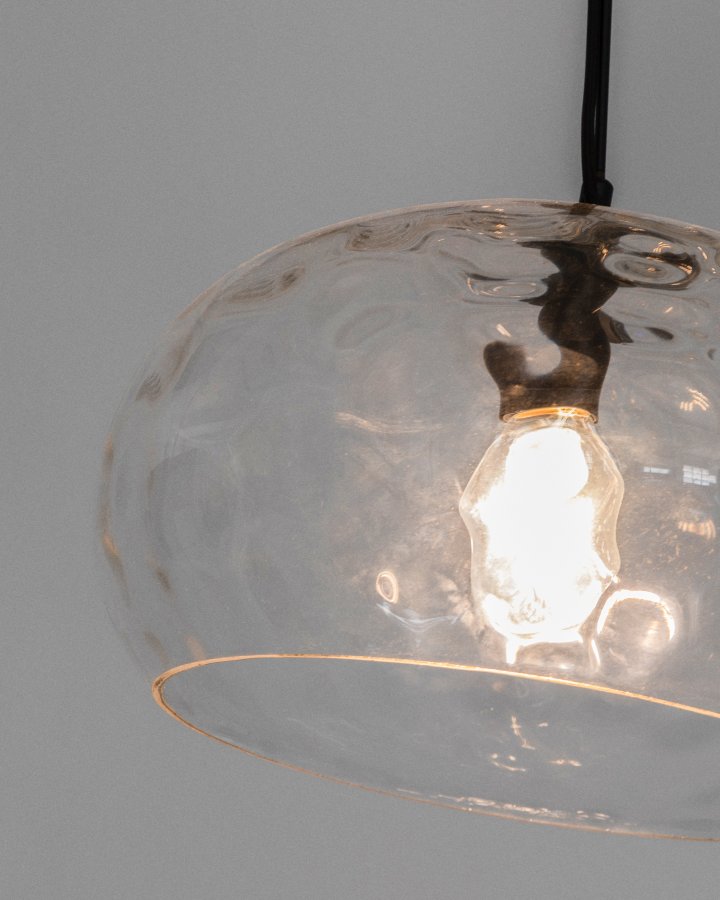 KAVE HOME Balma loftlampe, rund - klar glas (�40)