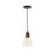 KAVE HOME Silex taklampe, rund - grnt glass og brun valntt finish (13)
