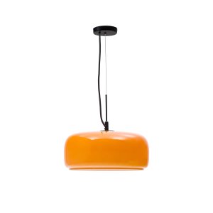 KAVE HOME Reig loftlampe, rund - orange glas (38)