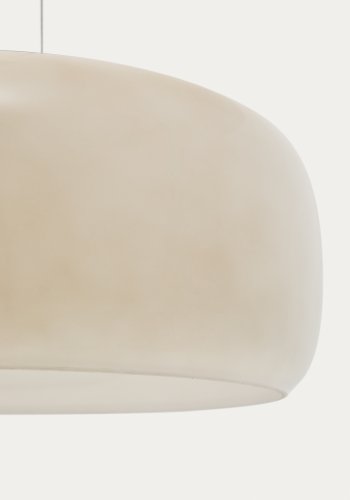 KAVE HOME Reig loftslampe, rund - lysegr� glas (�38)