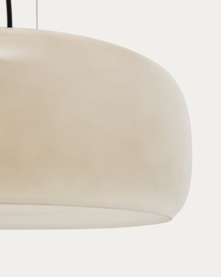 KAVE HOME Reig loftslampe, rund - lysegr� glas (�38)