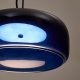 KAVE HOME Reig taklampe, rund - bltt glass (38)