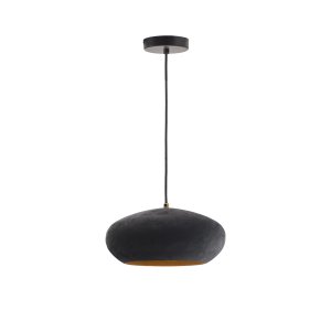 KAVE HOME Inda loftlampe, rund - sort metal (30)