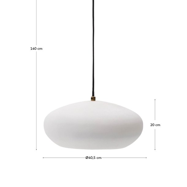 KAVE HOME Inda loftlampe, rund - hvid metal (�30) - KAVE HOME