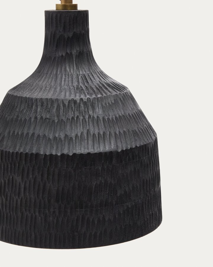 KAVE HOME Amire taklampe i tre i svart utfrelse, 21 cm