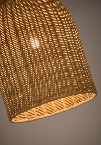 KAVE HOME Druciana taklampeskjerm, rund - naturlig rotting (25)