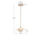 KAVE HOME Wilara loftlampe - 1 hvid r�get glaskugle og egetr�sfiner