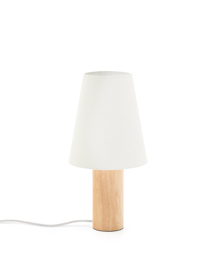 KAVE HOME Marga bordlampe - elfenben bomuld og natur gummitr�