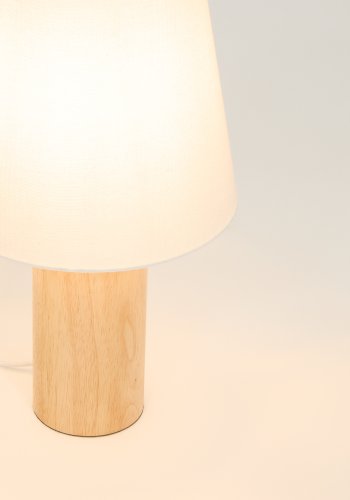 KAVE HOME Marga bordlampe - elfenben bomuld og natur gummitr�