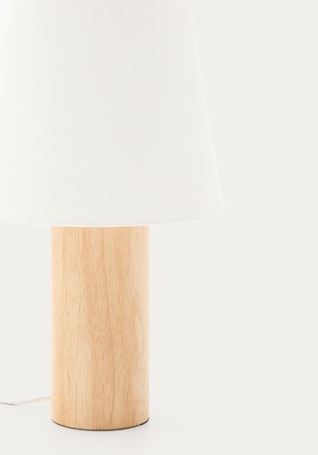 KAVE HOME Marga bordlampe - elfenben bomuld og natur gummitr�