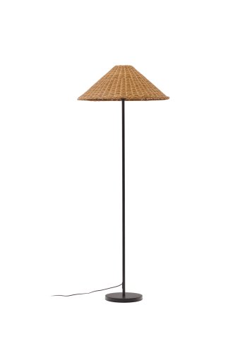 KAVE HOME Urania gulvlampe - rotting og sort metall