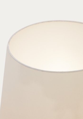 KAVE HOME Marga gulvlampe - hvid stof og natur tr