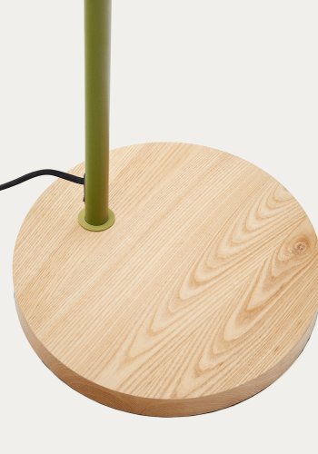 KAVE HOME Catlar gulvlampe i ask og metall i grnnmalt utfrelse