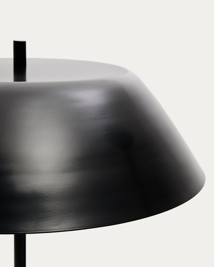 KAVE HOME Sayra gulvlampe - sort metal og sort marmor