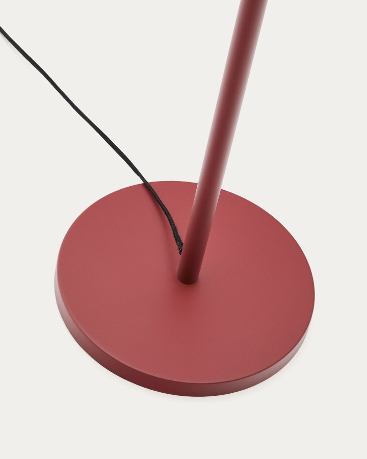 KAVE HOME Navat gulvlampe - hvit bomull og terrakottametall