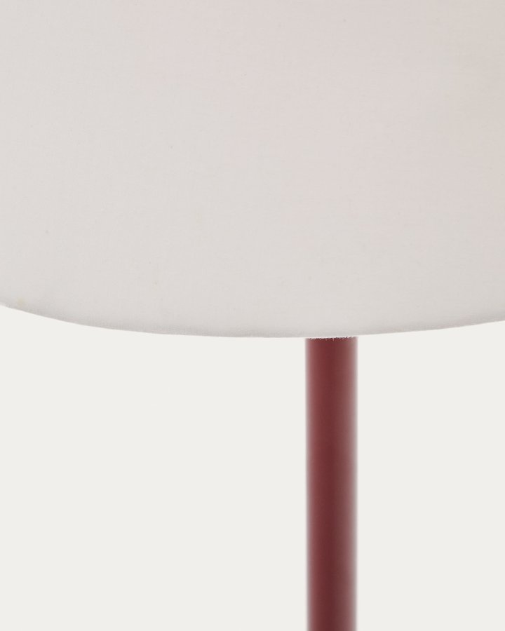 KAVE HOME Navat gulvlampe - hvit bomull og terrakottametall