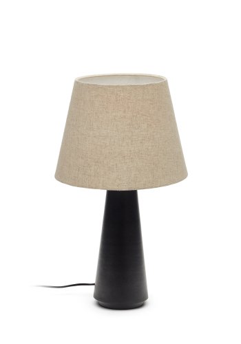 KAVE HOME Torrent bordlampe - linskjerm og svart metall