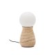 KAVE HOME Okeni bordlampe - glass og beige travertin